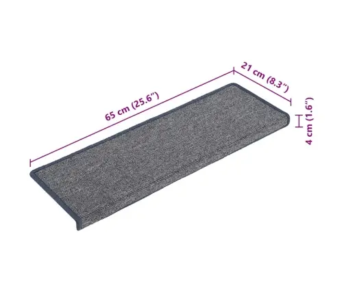 Kāpņu Paklāji, 15 Gab., 65X21X4 Cm, Violeti Un Zili Vidaxl