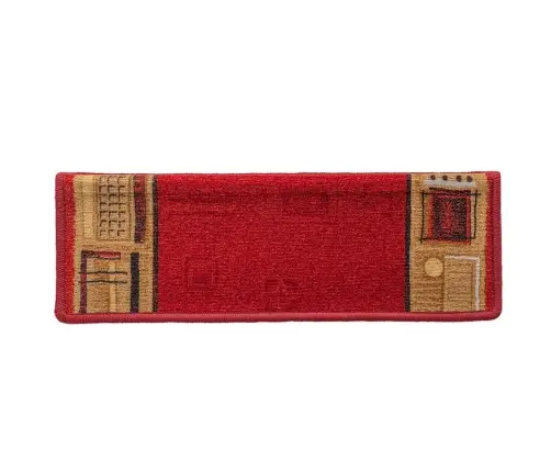 Kāpņu Paklāji, 15 Gab., Pašlīmējoši, 65X21X4 Cm, Sarkani Vidaxl