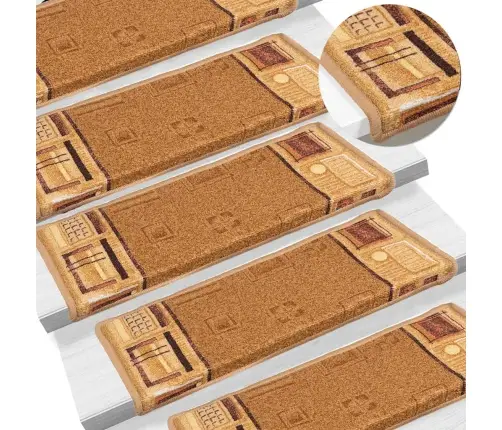 Isekleepuv Trepivaip 15 Tk, 65X21X4 cm Beež