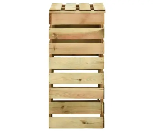 Dārza Komposta Kaste, 80X50X100 Cm, Impregnēts Priedes Koks Vidaxl