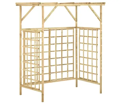 Dārza Pergola 2 Atkritumu Tvertnēm, Impregnēts Priedes Koks Vidaxl