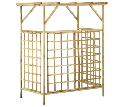 Dārza Pergola 2 Atkritumu Tvertnēm, Impregnēts Priedes Koks Vidaxl
