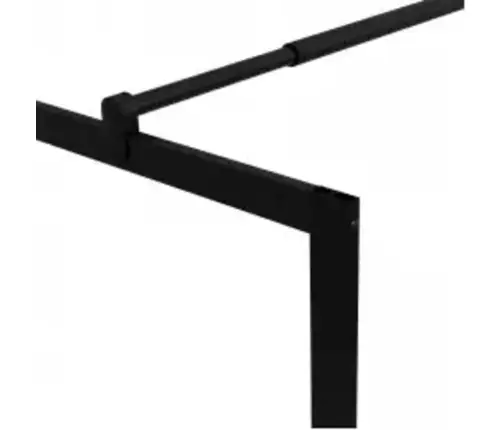 Dušas Siena, Rūdīts Stikls, Melna, 90X195 Cm Vidaxl