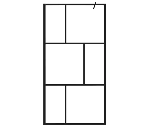 Dušo Sienelė Su Grūdintu Stiklu, Juodos Spalvos, 100X195Cm