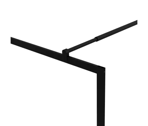 Dušo Sienelė Su Grūdintu Stiklu, Juodos Spalvos, 100X195Cm