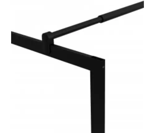 Dušas Siena, Rūdīts Stikls, Melna, 115X195 Cm Vidaxl