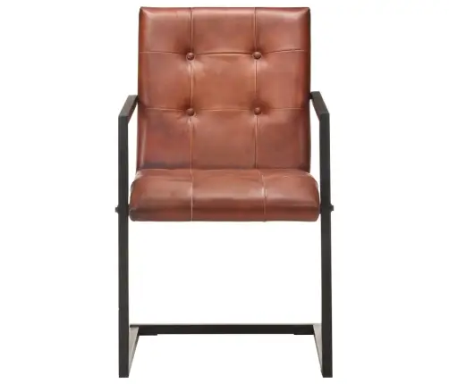 Vetruvate Jalgadega Söögitoolid 4 Tk, Pruun, Ehtne Nahk