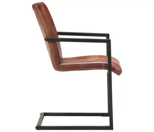 Vetruvate Jalgadega Söögitoolid 4 Tk, Pruun, Ehtne Nahk