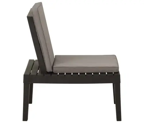 Dārza Atpūtas Krēsli Ar Matračiem, 2 Gab., Pelēka Plastmasa Vidaxl