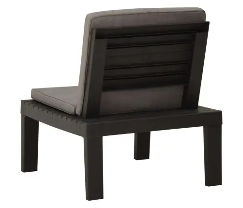 Dārza Atpūtas Krēsli Ar Matračiem, 2 Gab., Pelēka Plastmasa Vidaxl