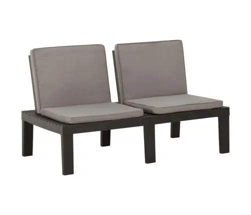 6-Osaline Aiamööbli Komplekt Patjadega, Plast, Hall