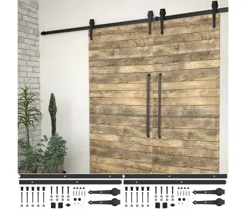 Liugukse Tarvikute Komplektid 2 Tk 200 Cm Terasest, Must