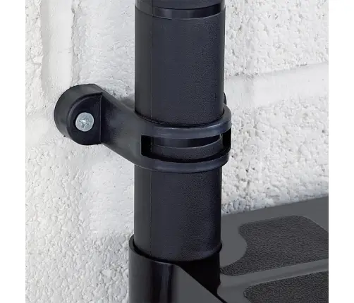 Lentyna Daiktams, 4 Aukštų, Juoda, 244X30,5X130cm Plastikas