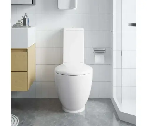 Keraamiline Ümar Wc-Pott Alumise Veevooluga, Valge