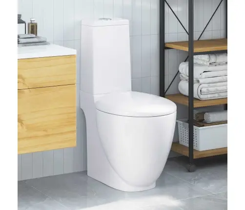 Keraamiline Ümar Wc-Pott Alumise Veevooluga, Valge