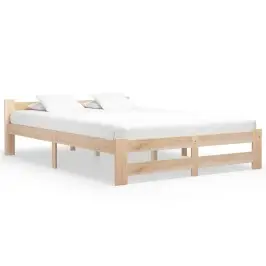 Gultas Rāmis, Priedes Masīvkoks, 160X200 Cm Vidaxl