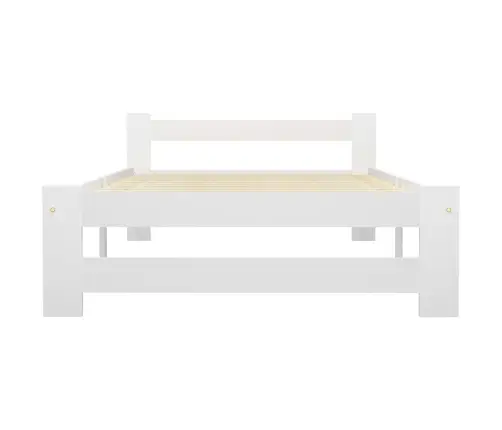 Gultas Rāmis, Balts, Priedes Masīvkoks, 90X200 Cm Vidaxl