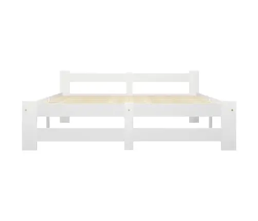Gultas Rāmis, Balts, Priedes Masīvkoks, 120X200 Cm Vidaxl