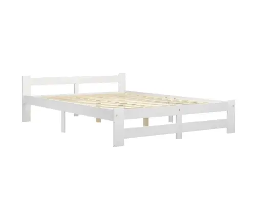 Voodiraam Valge, Tugevast Männipuidust, 180 X 200 Cm