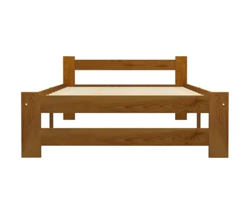 Gultas Rāmis, Medus Brūns, Priedes Masīvkoks, 90X200 Cm Vidaxl