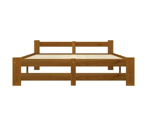 Gultas Rāmis, Medus Brūns, Priedes Masīvkoks, 120X200 Cm Vidaxl