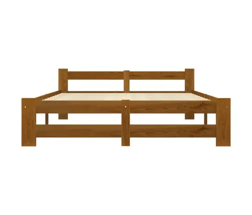 Gultas Rāmis, Medus Brūns, Priedes Masīvkoks, 140X200 Cm Vidaxl