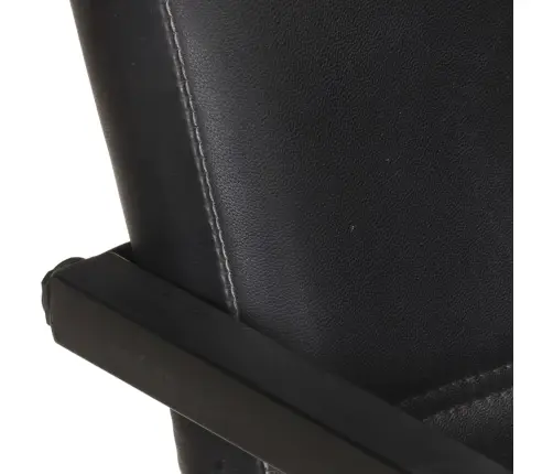 Konsoles Virtuves Krēsli, 6 Gab., Melna Dabīgā Āda Vidaxl