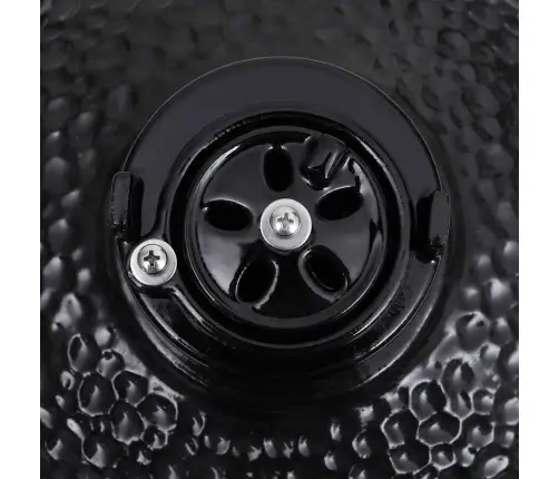 Kamado Grils, Kūpinātava, Keramika, 56 Cm, Melns Vidaxl