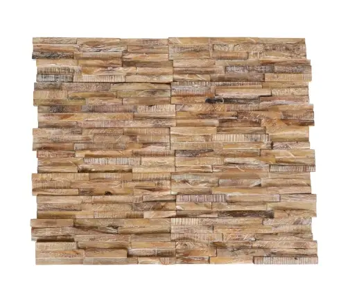 3D Sienas Apdares Paneļi, 10 Gab., 1,01 M², Masīvs Tīkkoks Vidaxl