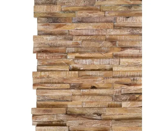 3D Sienas Apdares Paneļi, 10 Gab., 1,01 M², Masīvs Tīkkoks Vidaxl