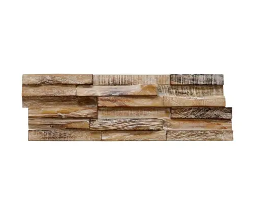 3D Sienas Apdares Paneļi, 10 Gab., 1,01 M², Masīvs Tīkkoks Vidaxl