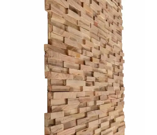 3D Sienas Apdares Paneļi, 10 Gab., 1,08 M², Masīvs Tīkkoks Vidaxl