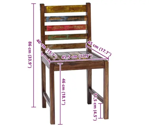 Söögitoolid 2 Tk, Taastatud Puit