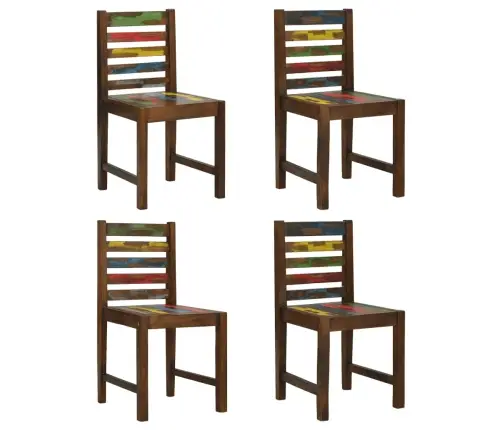 Virtuves Krēsli, 4 Gab., Pārstrādāts Masīvkoks Vidaxl