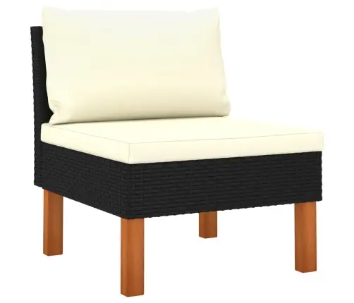 6-Daļīgs Dārza Atpūtas Mēbeļu Komplekts, Melna Pe Rotangpalma Vidaxl