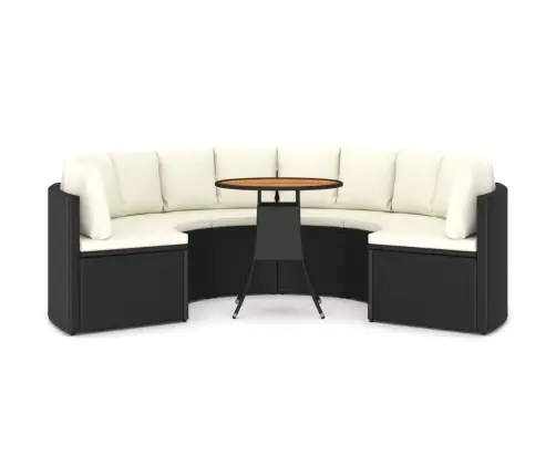 7-Daļīgs Dārza Dīvānu Komplekts Ar Matračiem, Pe Rotangpalma Vidaxl