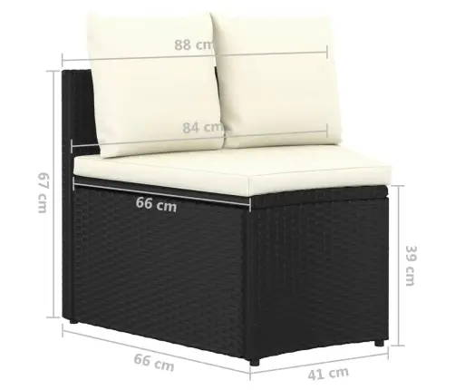 6-Daļīgs Dārza Dīvāna Komplekts Ar Matračiem, Pe Rotanpalma Vidaxl