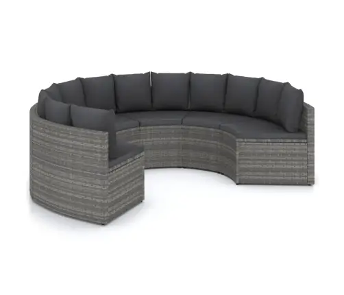 6-Daļīgs Dārza Dīvānu Komplekts Ar Matračiem, Pe Rotangpalma Vidaxl