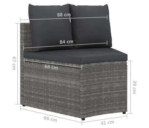 6-Daļīgs Dārza Dīvānu Komplekts Ar Matračiem, Pe Rotangpalma Vidaxl