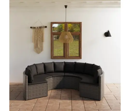 6-Daļīgs Dārza Dīvānu Komplekts Ar Matračiem, Pe Rotangpalma Vidaxl