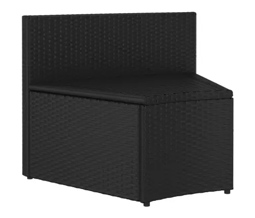 Sodo Komplektas Su Pagalvėlėmis, 5 Dalių, Juodas, Poliratanas