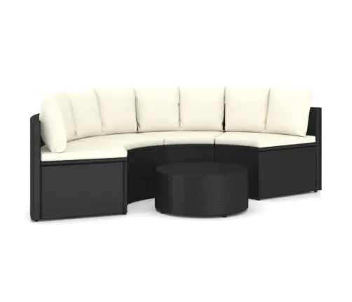 5-Daļīgs Dārza Dīvānu Komplekts Ar Matračiem, Pe Rotangpalma Vidaxl