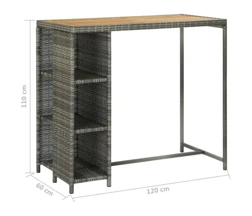 5-Daļīgs Dārza Mēbeļu Komplekts Ar Matračiem, Pe Rotangpalma Vidaxl