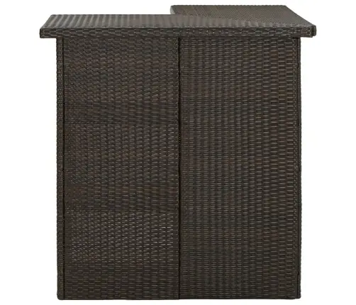 4-Osaline Aiabaari Komplekt Patjadega, Polürotang, Pruun