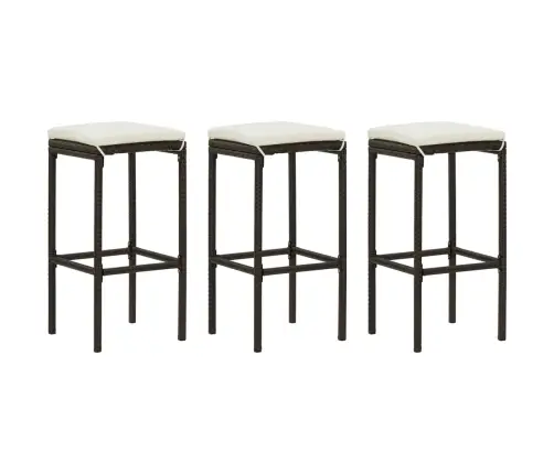 4-Osaline Aiabaari Komplekt Patjadega, Polürotang, Pruun