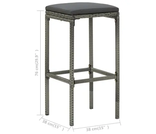 16-Daļīgs Dārza Mēbeļu Komplekts Ar Matračiem, Pe Rotangpalma Vidaxl