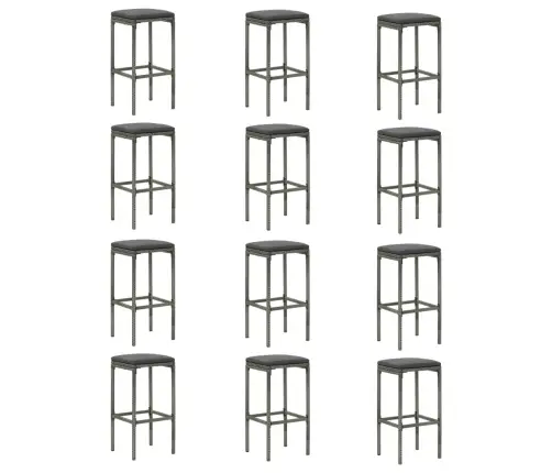 16-Daļīgs Dārza Mēbeļu Komplekts Ar Matračiem, Pe Rotangpalma Vidaxl