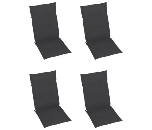 Atgāžami Dārza Krēsli Ar Matračiem, 4 Gab., Akācijas Masīvkoks Vidaxl