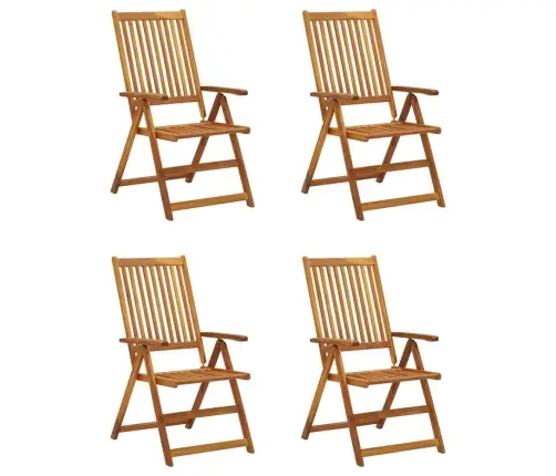 Atgāžami Dārza Krēsli Ar Matračiem, 4 Gab., Akācijas Masīvkoks Vidaxl Atgāžami Dārza Krēsli Ar Matračiem, 4 Gab., Akācijas Masīvkoks Vidaxl