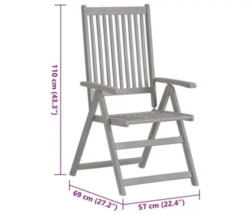 Atgāžami Dārza Krēsli Ar Matračiem, 4 Gab., Akācijas Masīvkoks Vidaxl Atgāžami Dārza Krēsli Ar Matračiem, 4 Gab., Akācijas Masīvkoks Vidaxl